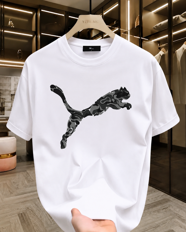 Camo Panther Graphic Oversized T-Shirt
