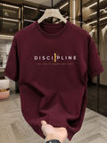 Discipline Graphic Oversized 100% Cotton T-Shirt for Men _ Premium Motivational Streetwear