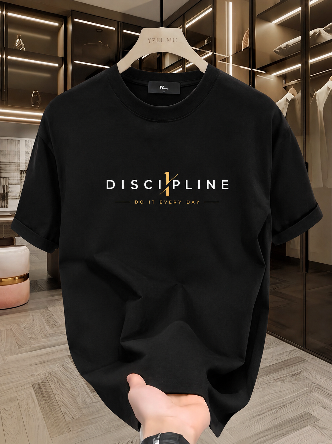 Discipline Graphic Oversized 100% Cotton T-Shirt for Men _ Premium Motivational Streetwear