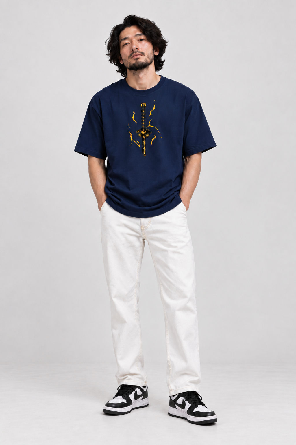 Zenitsu Lightning Anime Graphic Cotton Oversized T-Shirt