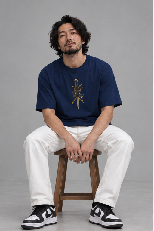 Zenitsu Lightning Anime Graphic Cotton Oversized T-Shirt
