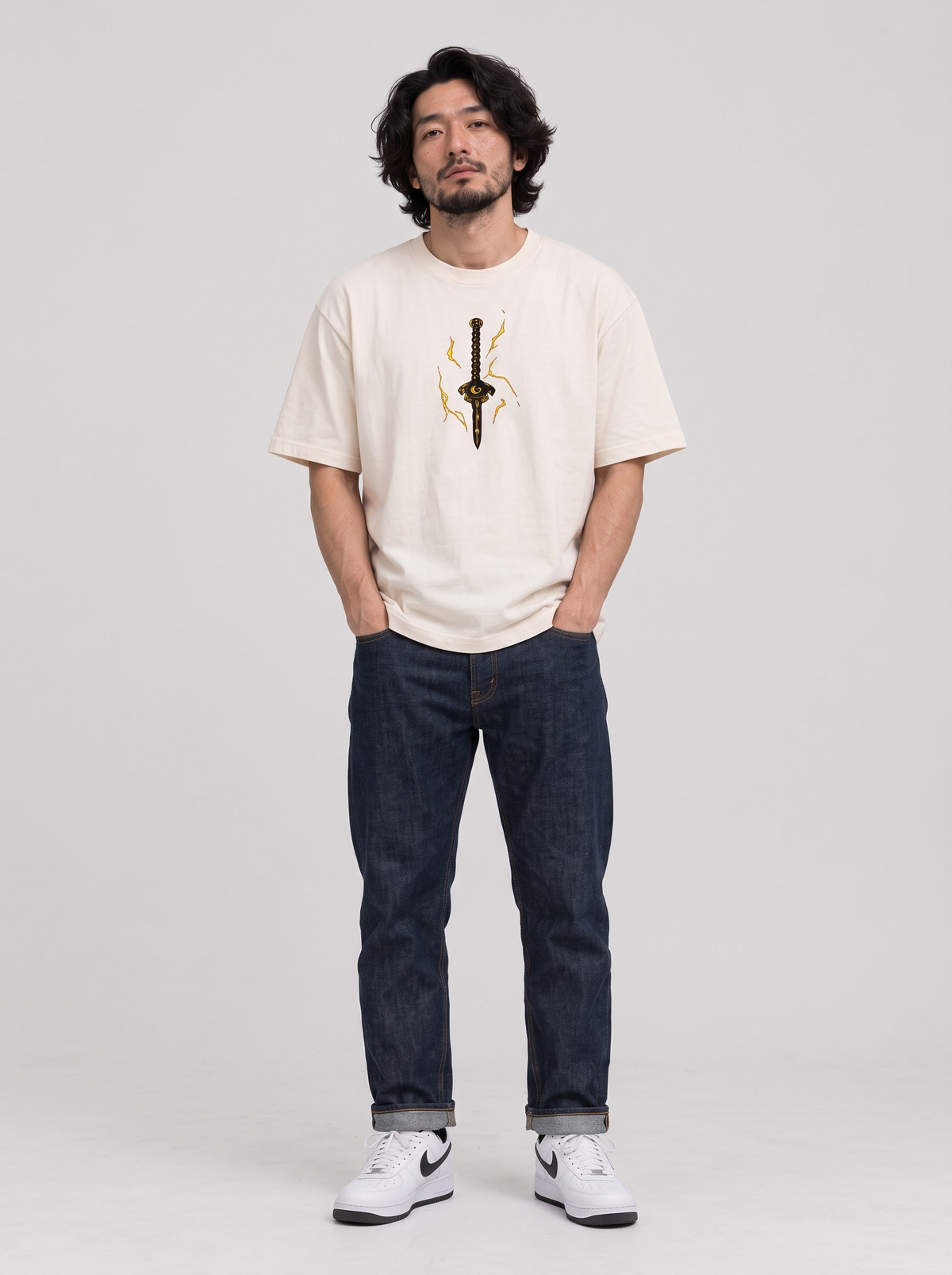 Zenitsu Lightning Anime Graphic Cotton Oversized T-Shirt