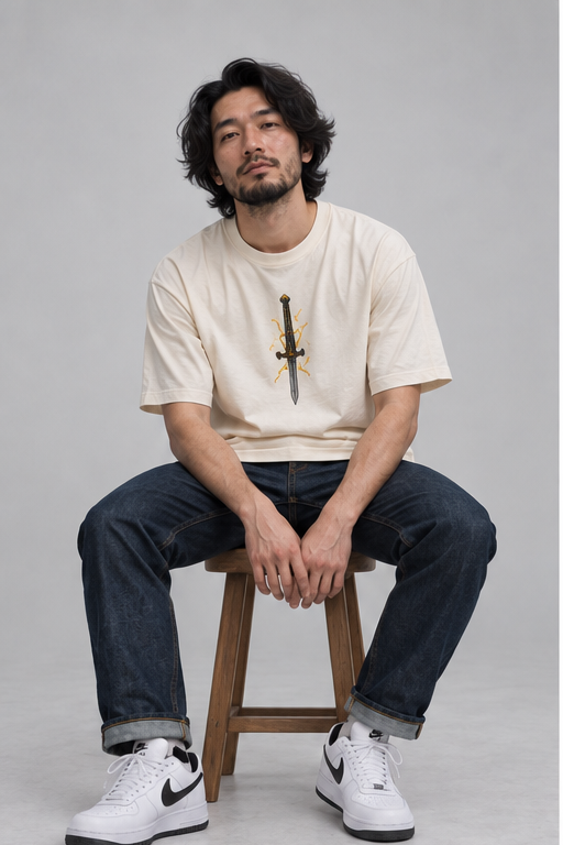 Zenitsu Lightning Anime Graphic Cotton Oversized T-Shirt